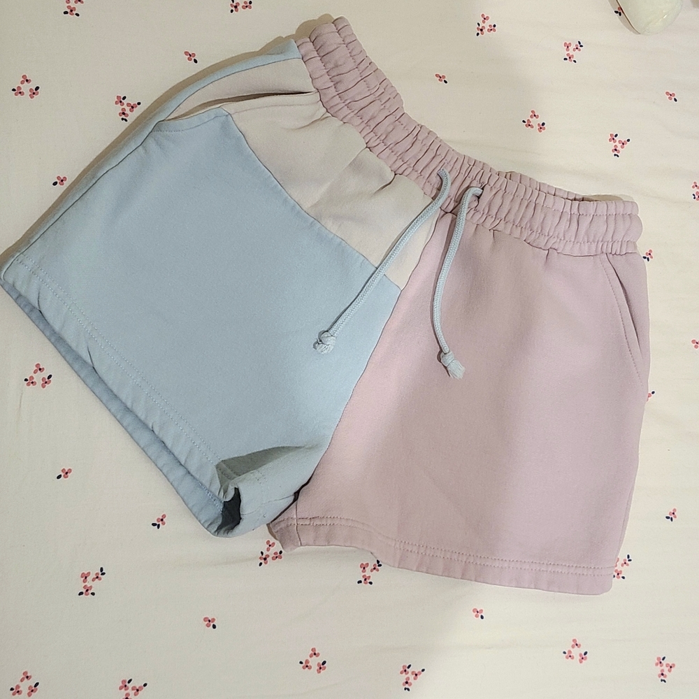 Missguided Pink Color Block Drawstring Shorts - Picture 3 of 5